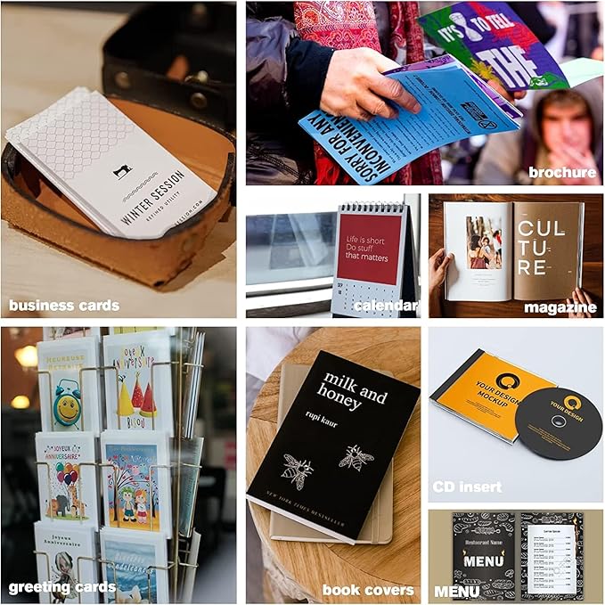 Uinkit 120 Sheets Presentation Paper Matte 8.5x11 Inkjet 48lb 180gsm Single Side Printable Photo for All Dye Ink Inkjet Printers-DeskLoop Office