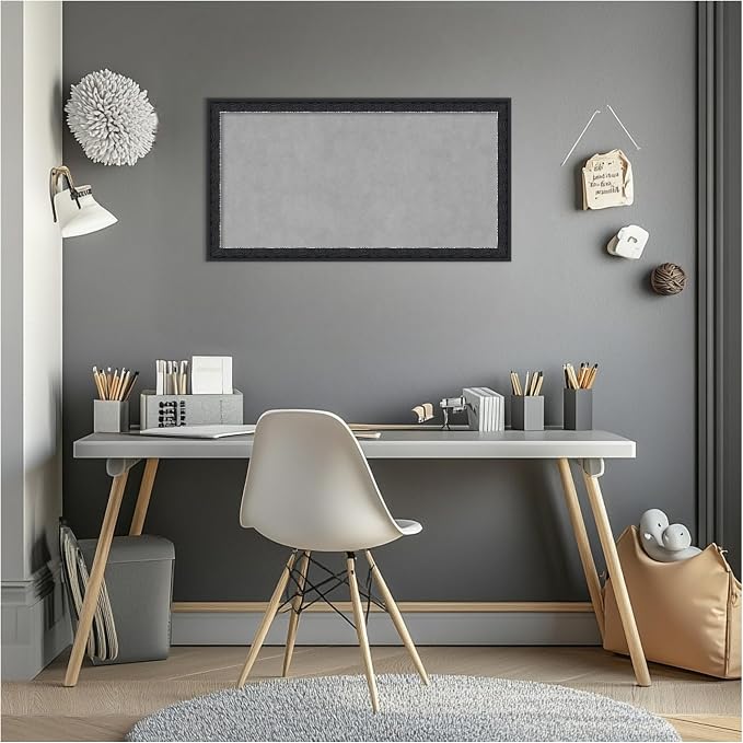 Amanti Art Black Framed Magnetic Board 14x26 Small Vision Board - Image 7