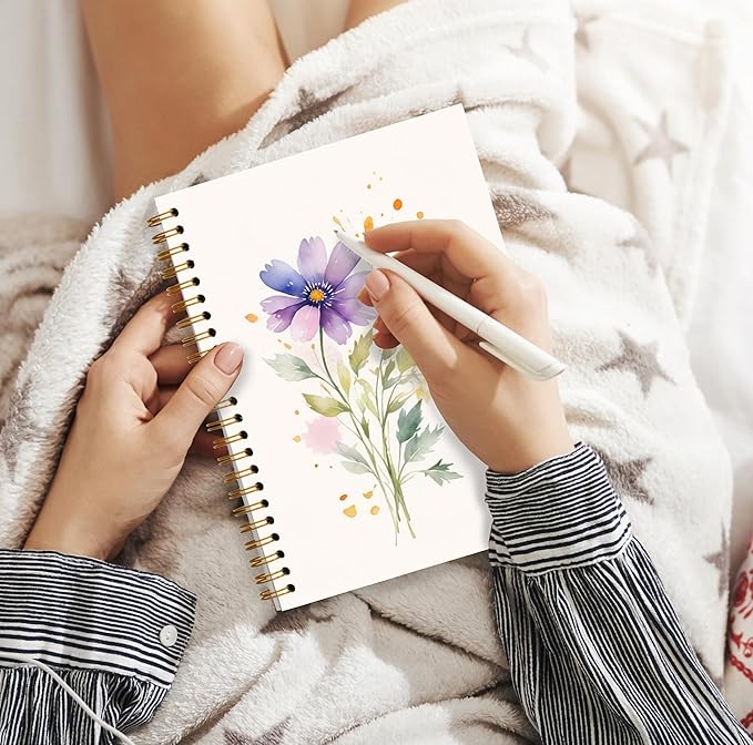 Vintage Wild Flower Botanical Plant Notebook 03,Rustic Spring Floral Cottagecore Notebook Journal for Work Office School Student Teacher,Hardcover Spiral Notebook 5.5x8.5-DeskLoop Office