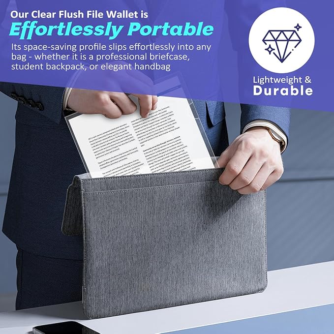 JIKIOU 30 Pack Clear Document Folder Copy Safe Project Pocket L-Type Clear - Image 9