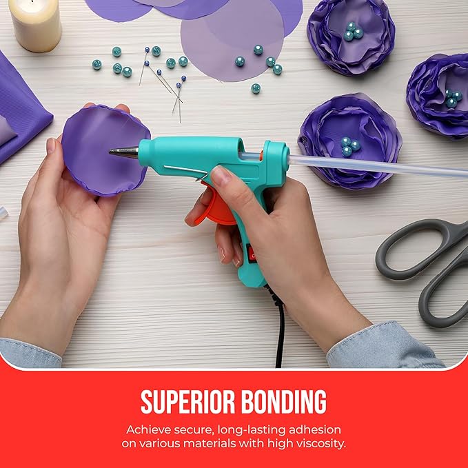 GlueSticksDirect Mini Size Hot Melt Glue Sticks for Glue Gun - Bulk 4in Army Green Glue Sticks - Great for Art Craft Repairs & Compatible w/Most Glue Guns - 5/16" X 4" (24 Sticks) - Made in USA-DeskLoop Office