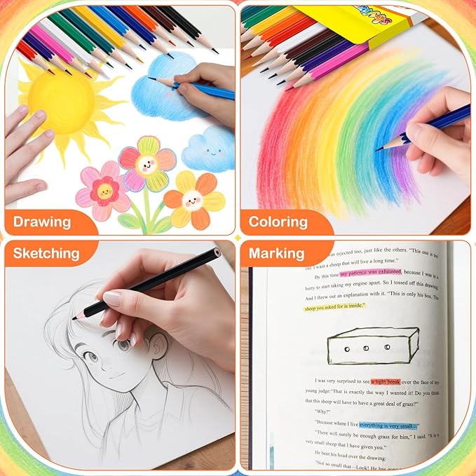 Colored Pencils Bulk 432 Count, Pre-Sharpened Color Pencils for Kids and Adults, 32 Packs Color Pencil Set 12 Colors, Bulk Art Supplies for Teachers, Back to School Supplies, Classroom Prizes-DeskLoop Office