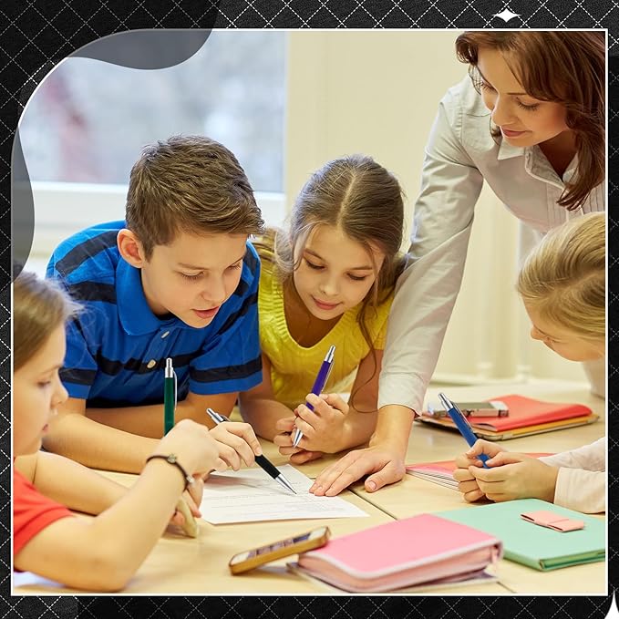 120 Pack Ballpoint Pens Bulk Retractable Gel Ink Pens Back to School Supplies 0.7mm Medium Point Black Ink Smooth Writing for School Office Journal Teacher Student Gifts(Colorful)-DeskLoop Office