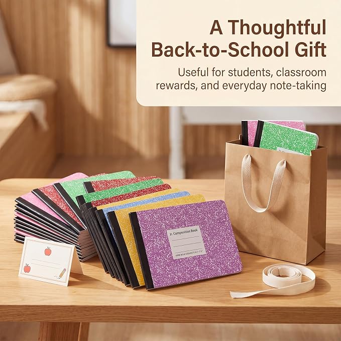 24 Pcs Wide Ruled Composition Notebook Bulk, 4-7/8"x 7.5" Mini Notebooks | - Image 7