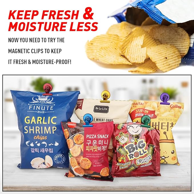 FINDMAG 12 Pack Magnetic Clips for Picture Hanging and Photo Display, Strong Scratch-Free Heavy Duty Magnets for Refrigerator, Whiteboard, Office, Kitchen, Party Use, School-DeskLoop Office