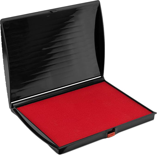 Large Premium Red Ink Stamp Pad - 5" by 7" - Quality Felt Pad-DeskLoop Office