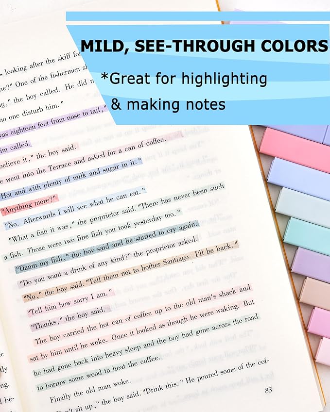 12 Packs Aesthetic Highlighters, Assorted Colors With Soft Chisel Tip,No Bleed Bible Highlighter Pastel, Cute Highlighters-DeskLoop Office