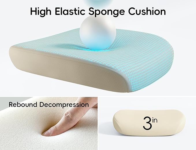 TRALT Office Chair - Ergonomic Office Chair with Back Support, Home Office Desk Chairs, Comfy Desk Chair, Computer Chair, 330lbs Wide Seat Big and Tall Office Chairs for Office Workers (Beige)-DeskLoop Office