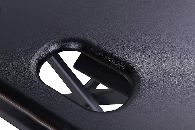 Rocelco 46" Height Adjustable Standing Desk Converter - Desktop AC USB Charger - Sit Stand Up Triple Monitor Riser - Tall Computer Workstation - Retractable Keyboard Tray - Black (R DADRB-46-ACUSB)-DeskLoop Office