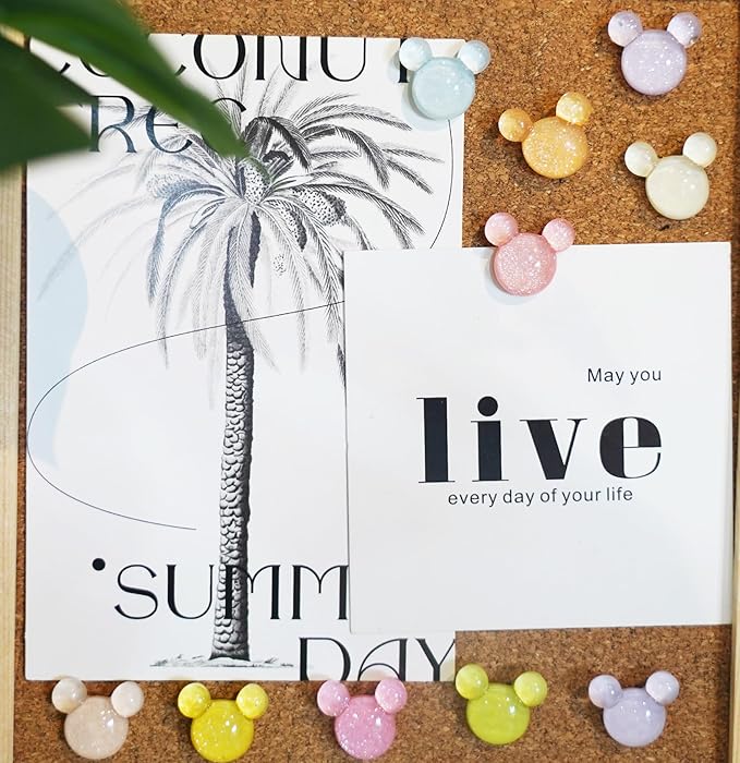 30Pcs Push Pins,Decorative Push Pin,Cute Thumb Tacks Cute Office Decor for Cork Board Bulletin Board,Desk Accessories Aesthetic,Classroom Decor,Business Home Decor(30-Mouse)-DeskLoop Office