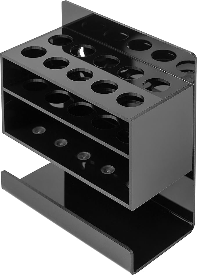 MyGift Dry Erase Marker Holder 10 Slots Whiteboard Marker Holder for Wall Dry Erase Eraser Holder Wall Mount Black-DeskLoop Office