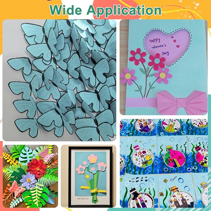 OcePor 100 Sheets Blue Cardstock Paper, Colored Printer Paper 8.5 x 11, Card Stock Thick Construction for Craft,Scrapbook,Office Printing, Invitations, Certificates,92 lb/250gsm-DeskLoop Office