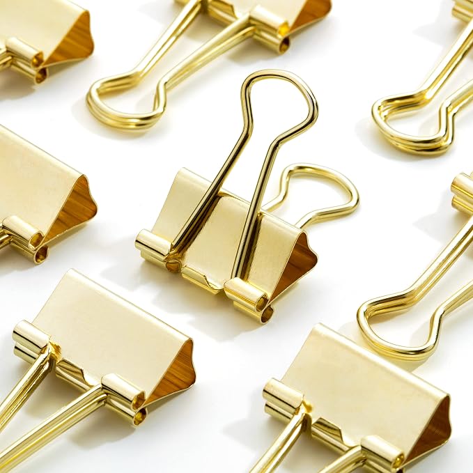Mr. Pen- Small Binder Clips, Small Size | Gold Metal Binder Paper Clips - Image 8
