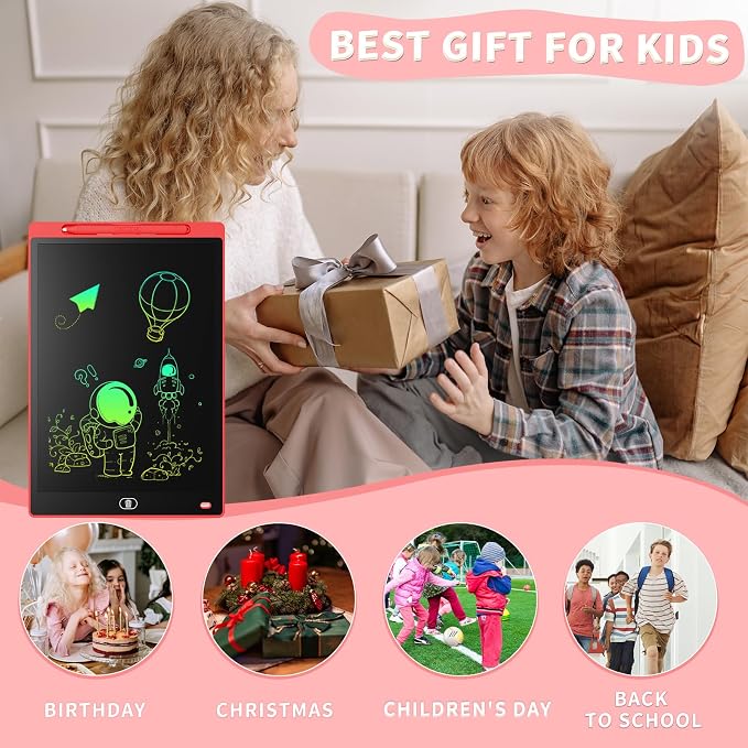 Genialba LCD Writing Tablet 10-Inch Colorful Doodle Board, Toddler Learning - Image 7