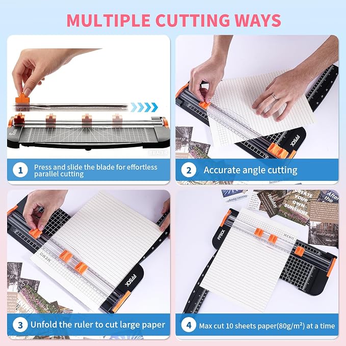 A4 Black Paper Cutter Slider 12 Inch Titanium Straight Paper Trimmer, Paper - Image 5