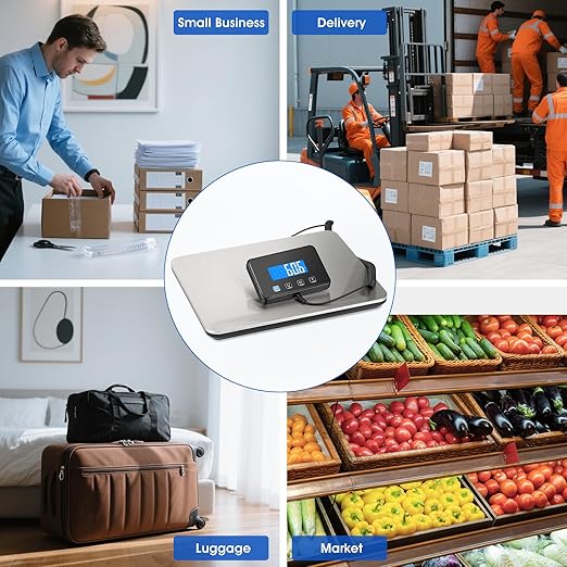 Luggage Scale 440lb Digital Shipping Scale with 0.35oz Accuracy, Tare/Hold, USB & Battery, Portable Postal Package Scale for Travel, Home, Office-DeskLoop Office