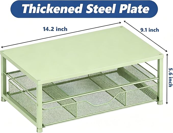OPNICE Desk Organizers and Accessories, 2-Tier Computer Monitor Stand Riser - Image 6