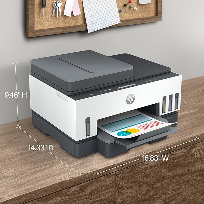 HP Smart Tank 7301 Wireless All-in-One Refillable Ink Tank Printer, Scanner, Copier with 2 years of ink included, Best for home office(28B70A)-DeskLoop Office