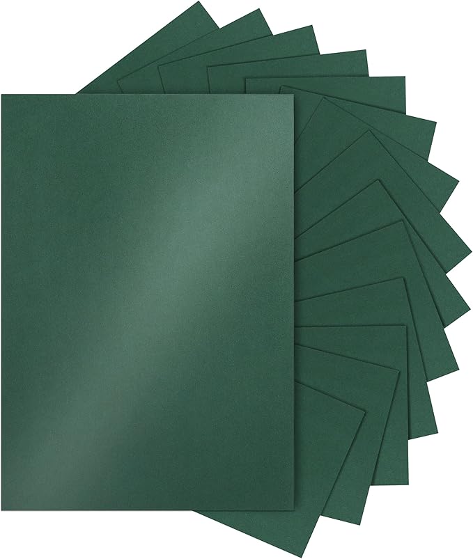 28 Sheets Christmas Green Shimmer Cardstock 8.5 x 11 Craft Paper, 92lb Premium Paper Card Stock for DIY Cards Making, Anniversaries, Wedding Invitations, Greeting Cards-DeskLoop Office