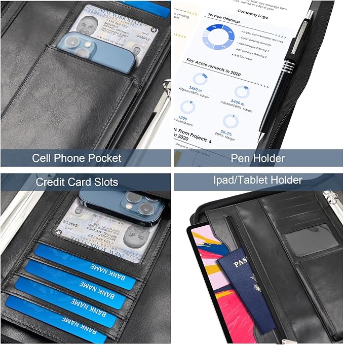 Faux Leather Portfolio Binder - Image 7