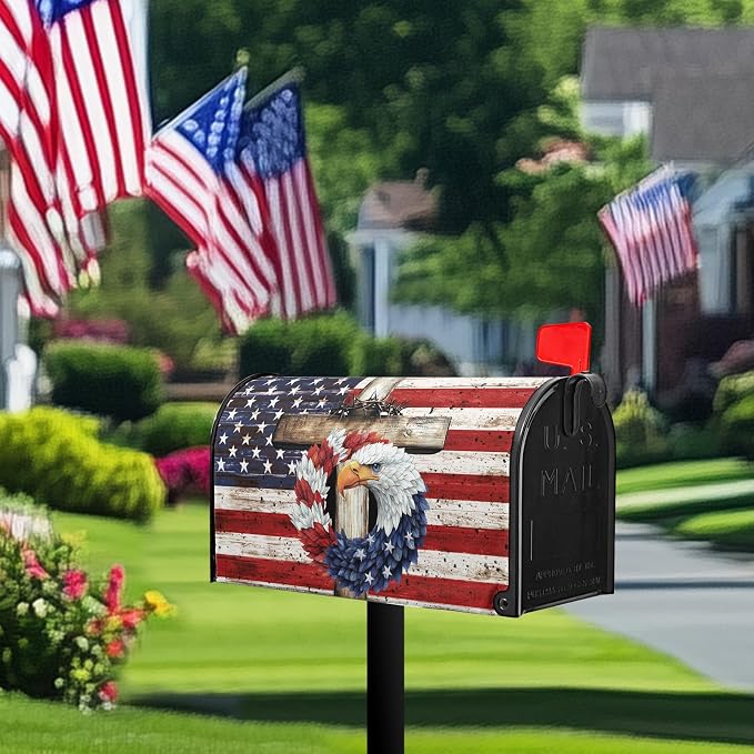 farg Memorial Day Mailbox Covers Magnetic Patriotic 4th of July Post Letter Box - Image 7