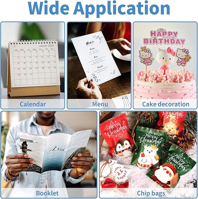 Glossy Photo Paper 8.5 x 11, 36 Sheets Inkjet Photo Printer Paper, Instant Dry Picture Paper for DIY Chip Bag, Flyers, Cards, Calendars and Brochures(180gsm/48lb)-DeskLoop Office