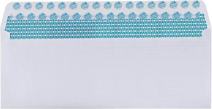 Aimoh #10 Security Self Seal Envelopes – 200 Qty |No Window, EnveGuard, 4⅛ x 9½", White, 24 LB, 200 Count (34100-2)-DeskLoop Office