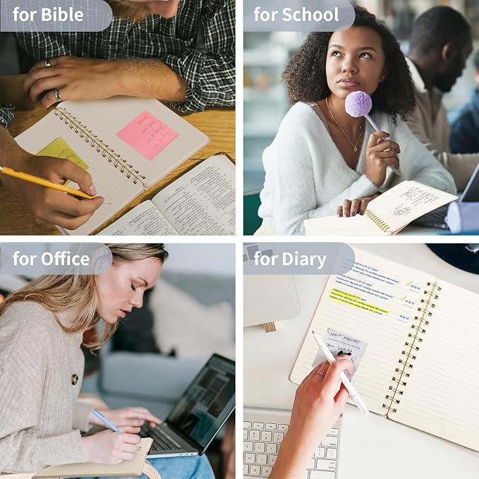 Spiral Notebook-5.75" x 8.125" College Ruled Journal with Inner Pockets and 160 Pages,PU Leather Cover Business Journal, Twin-Wire Binding Notebook Perfect for Office & Home School Supplies-DeskLoop Office