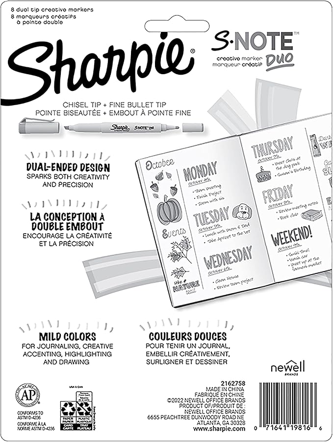 Sharpie S-Note Duo Dual-Ended Creative Highlighters 8/Pkg-Assorted Colors - Image 7