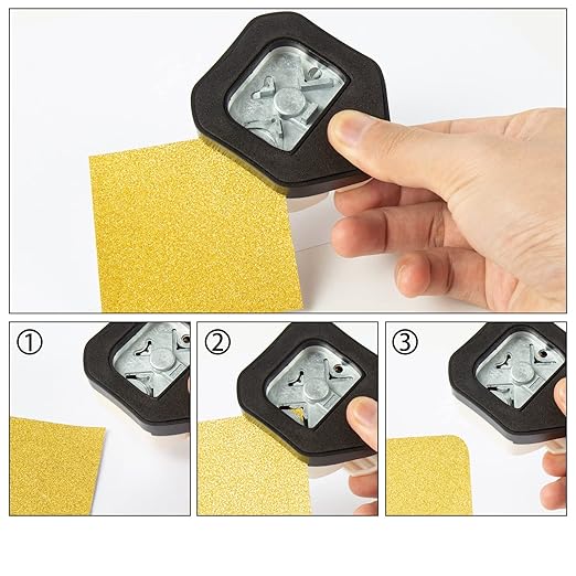 QIQQIKIN Corner Hole Punch 4mm Circle Cutter Punch +R5mm+R10mm 3-Way Corner Rounder Paper Punch,Cardstock,Laminator,Photocards,Scrapbooking,Die Cuts for Card Making,Junk Journal Supplies Clearance-DeskLoop Office