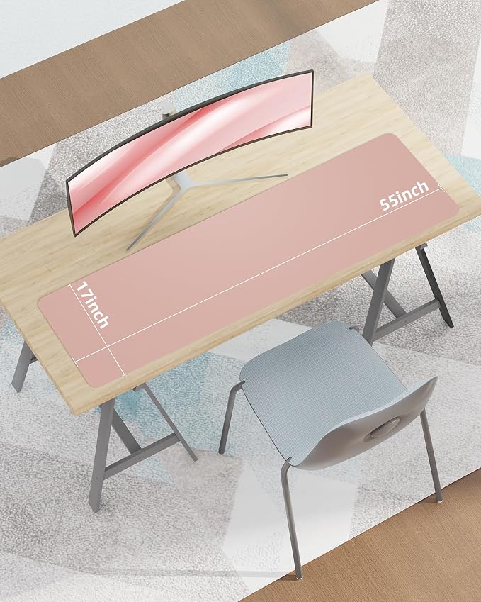 AFIING Leather Desk Pad Protector, Mouse Pad, Office Desk Mat, Non-Slip PU - Image 7