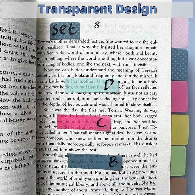 ELII 900 PCS 1 Inch Sticky Index Tabs Book Tabs,Writable and Repositionable File Tabs Flags Colored Page Markers Labels for Reading Notes, 41 Sets-DeskLoop Office