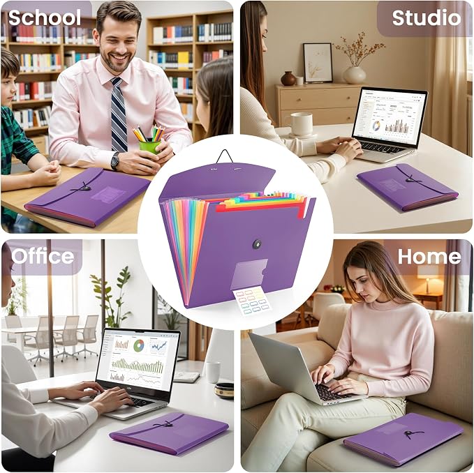 13 Pocket Accordion File Organizer - Image 7