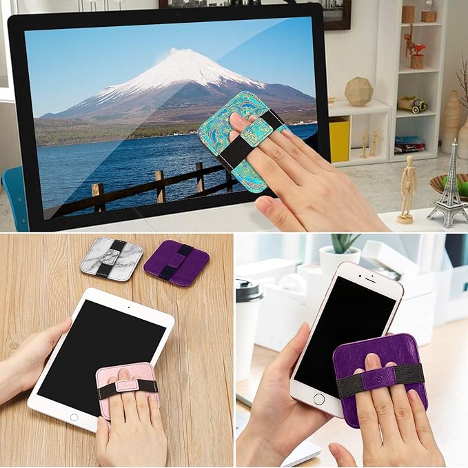 Fintie Screen Cleaning Pad, Soft Cloth Wipes Screen Cleaner with Elastic Strap for iPad, iPhone, MacBook, Tablets, Laptop, 4 Pack-DeskLoop Office