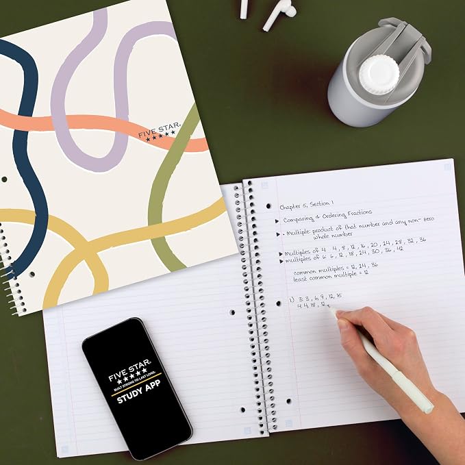 Five Star Spiral Notebook + Study App, 1 Subject, College Ruled, 8-1/2" x 11" - Image 8