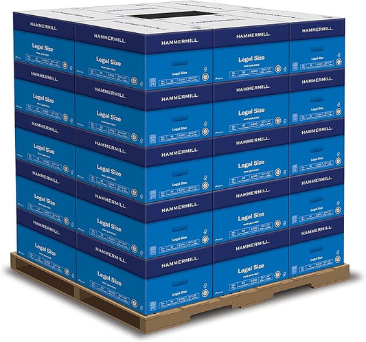 Hammermill Printer Paper, 20 lb Copy Paper, 8.5 x 14 - 1 Pallet, 30 Cases (150,000 Sheets) - 92 Bright, Made in the USA, 105015P-DeskLoop Office
