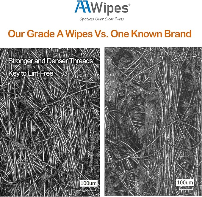 AAwipes Cleanroom Wipes Lint Free Wipes 4" x 4" Cellulose/Polyester Blend (4" x 4"-600 Pcs) Nonwoven Wipers (NW06804)-DeskLoop Office