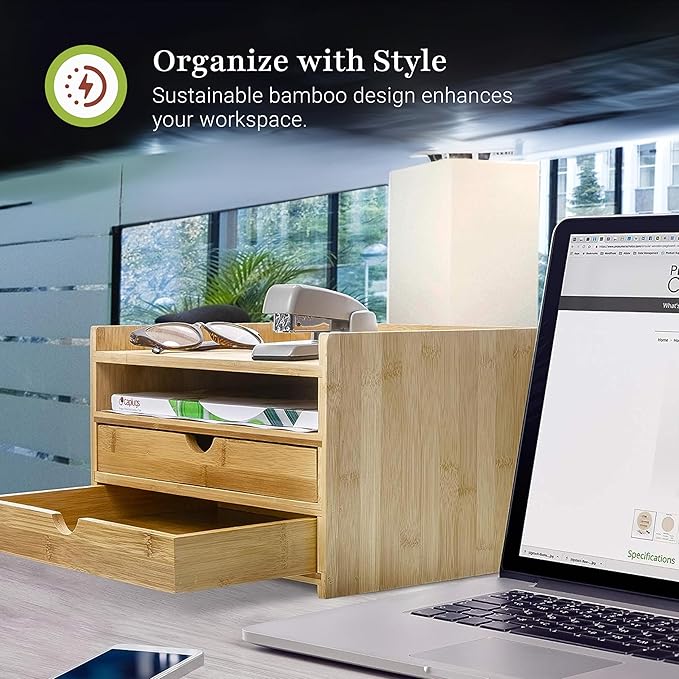 Prosumer's Choice 3-Tier Desktop Organizer, Desk Accessories - Letter Tray for Home or Office - Desk Organization with US Letter Paper Size Drawers for Folders, Mail Organizer, Document Holder-DeskLoop Office