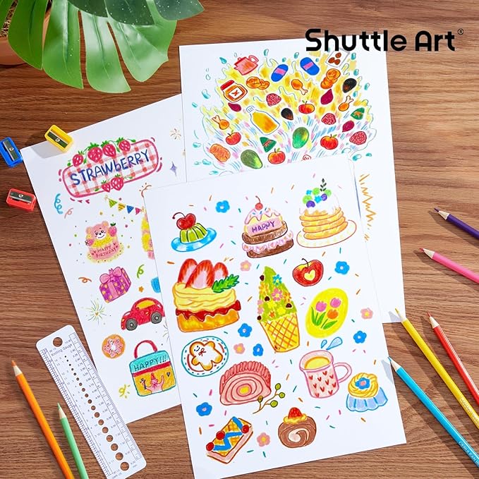 Shuttle Art Colored Pencils Bulk, 408 Pack Coloring Pencil Set Plus 20 Sharpeners, 12 Assorted Colors, Classroom Pack School Supplies-DeskLoop Office