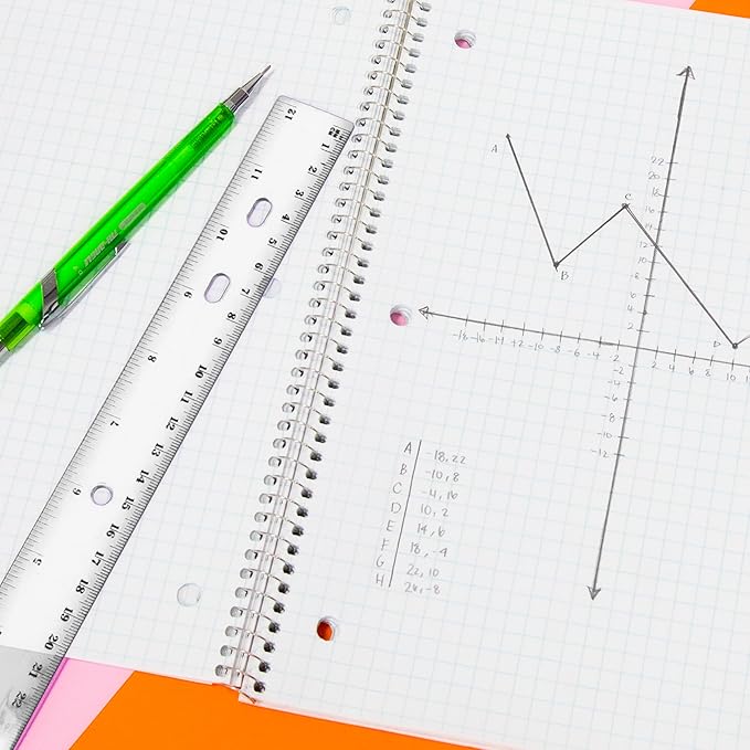 BAZIC Plastic Clear Rulers 12 inch (30cm), Inches Centimeter Metric Ruler Measuring Long Ruler, Straight Edge Ruler for Students School Supplies, 4-Pack-DeskLoop Office