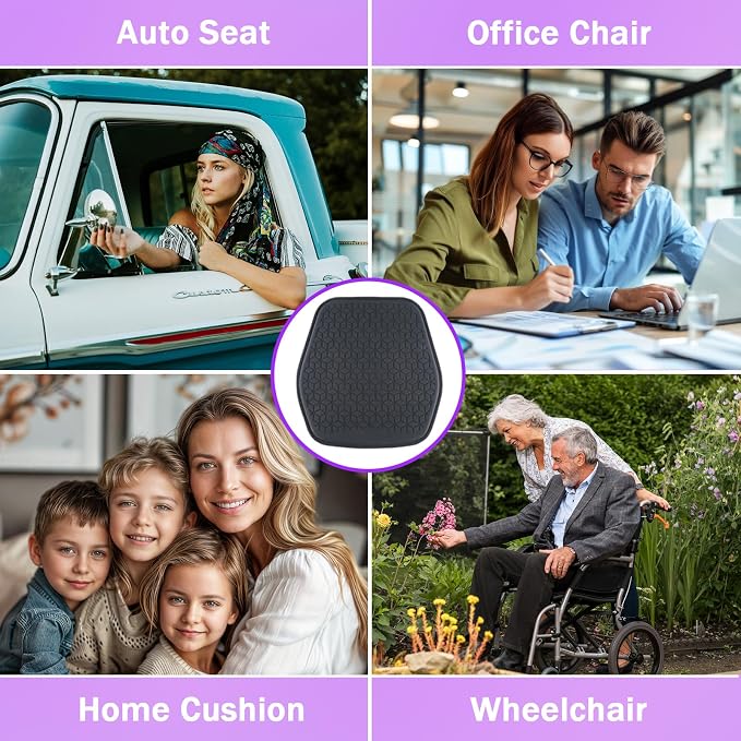 Thin Gel Seat Cushion for Car Seat, Office Chair, Wheelchair, Golf Cart - Image 6