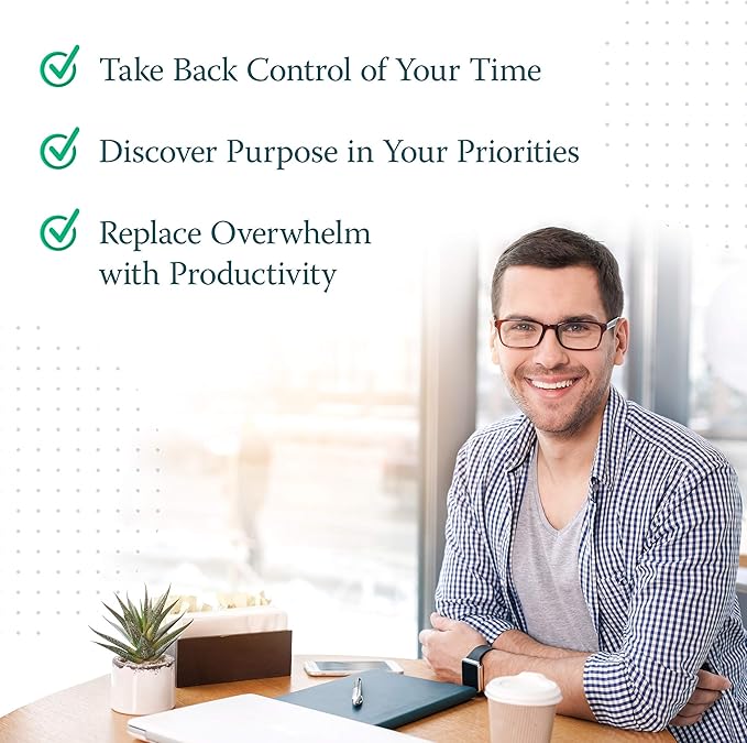 Roterunner Purpose Planner Notebook B5 7.5”x9.8” Undated Planner 2025 Daily Weekly and Monthly Productivity Goal Setting Tool for Work Home-DeskLoop Office