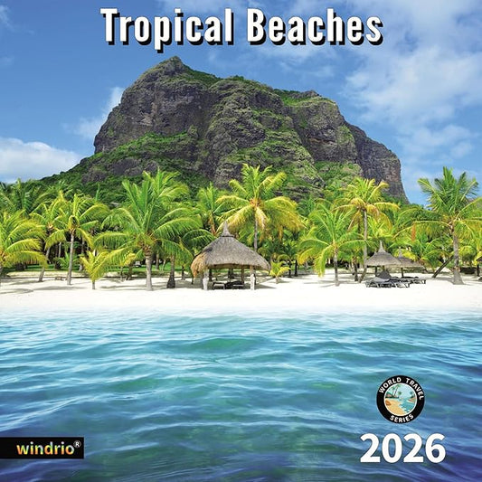 2026 Wall Calendar,Calendar 2026, July 2025 - December 2026, Wall Calendar Tropical Beaches, 12" x 24" Opened,Full Page Months Thick & Sturdy Paper for Calendar Organizing & Planning-DeskLoop Office