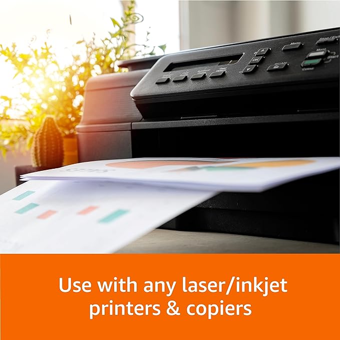 Amazon Basics Multipurpose Copy Printer Paper, 8.5-x-11-inch, 24lb, 1500 Sheets (3 Packs of 500), 97 Bright, White-DeskLoop Office