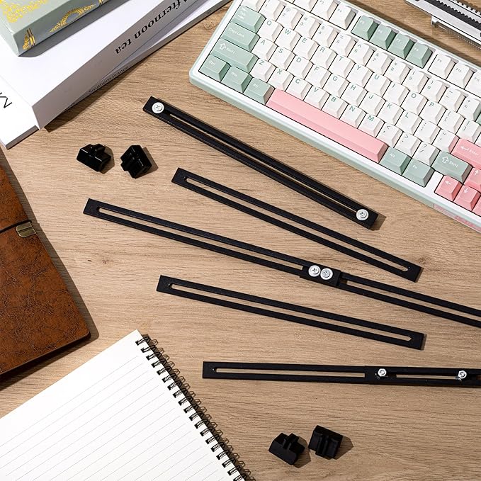 12 Pcs Metal Adjustable File Cabinet Rails Set Include 8 Hanging File Rail Clips 4 Cabinet Dividers Bars Suitable for Cabinets with Drawer Thickness Less Than 1/8 Inch(Black,18-32.5 Inch)-DeskLoop Office