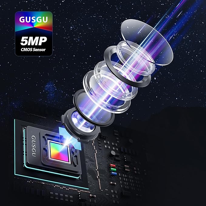 GUSGU G910 2K Quad HD Webcam for PC, with Microphone & Light & Privacy Cover, Web Camera for Desktop Computer/Laptop/MacBook, USB Streaming Camera-DeskLoop Office