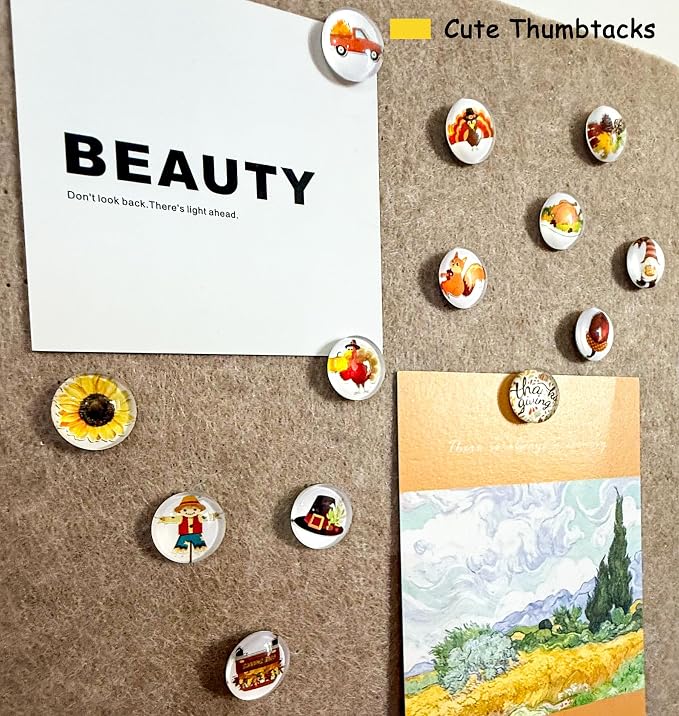 24Pcs Thanksgiving Decorative Push Pins Fall Theme Thumbtacks - Image 6