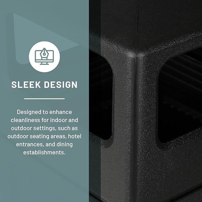 Safco Canmeleon Trash Can, 38 Gallons, Indoor and Outdoor Use, Durable & Weather-Resistant Commercial Garbage Can, Black-DeskLoop Office