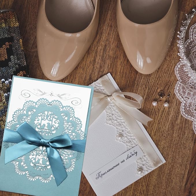 24 Sheets Light Blue Cardstock 8.5 x 11 Pastel Paper, Goefun 80lb Card Stock Printer Paper for Invitations, Menus, Crafts, DIY Cards-DeskLoop Office