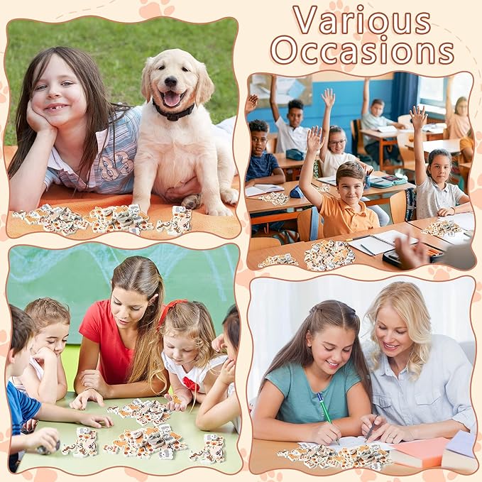 ANGOLIO 60PCS Animal Erasers for Kids - Cute Dog Pencil Toppers Classroom Rewards, 3D Mini Desk Pets for School Party Favors Birthday Gifts & Game Prizes-DeskLoop Office